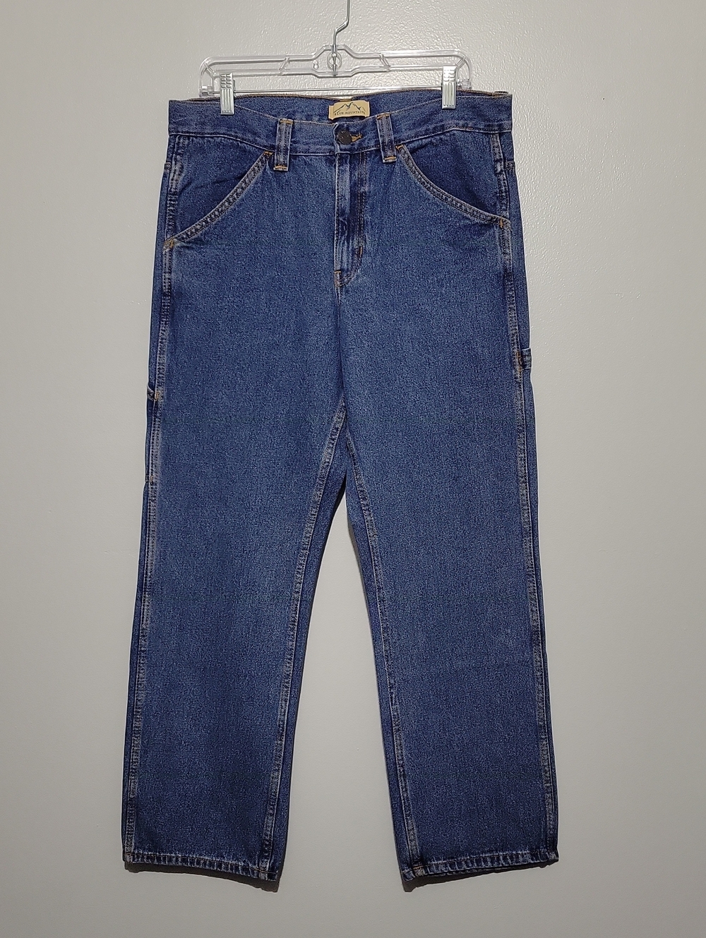 Blue Mountain Men's Denim Utility Relaxed Fit Jeans Pants Sz 32x30 Carpenter NWT